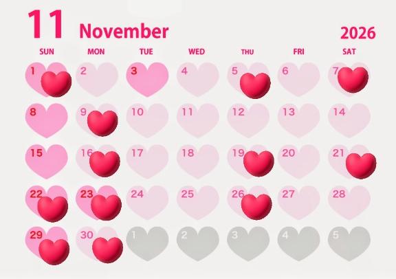 ❤️１１月✨出勤予定❤️